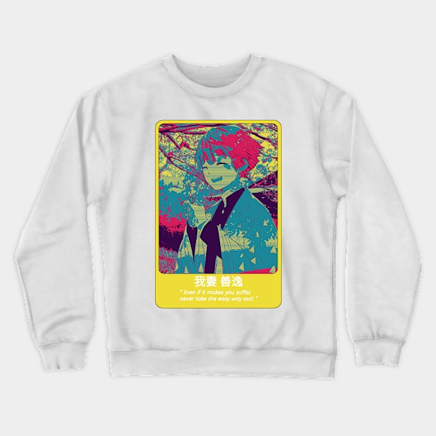 Zenitsu Agatsuma Crewneck Sweatshirt by creamypaw design